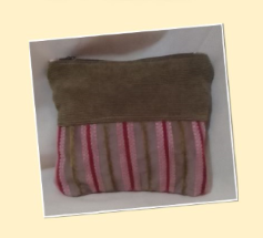 Ragz Handy Zip Pouch - Pink Stripes