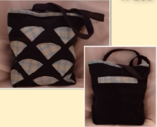 JR: TRIANGLE DENIM SHOPPING BAG