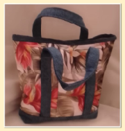 JR: "VELVETY" & DENIM TOTE