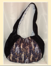 JR: "PARIS" VELVET HO-BO BAG