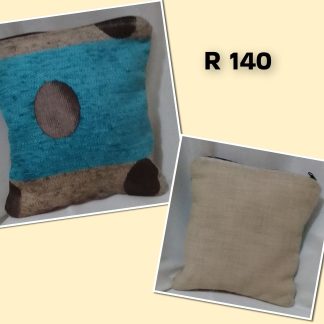 JR: BLUE WITH BKACK DOTS COSMETIC ZIPPER BAG