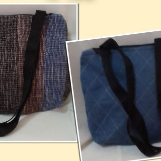 JR: BLUE/BROWN AND BLACK QUILTED SLING